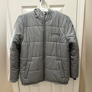 TIMBERLAND Kids Puffer Jacket Hooded
Winter Coat Quilted Warm Gray XL (18-20)